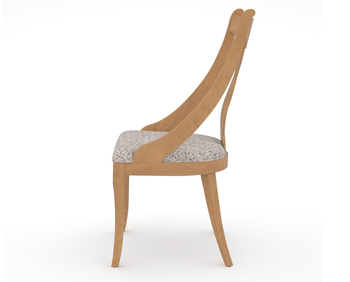 Canadel Upholstered Dining Chair 5160 in FP Crypton® and 20 Caramel Washed, side view