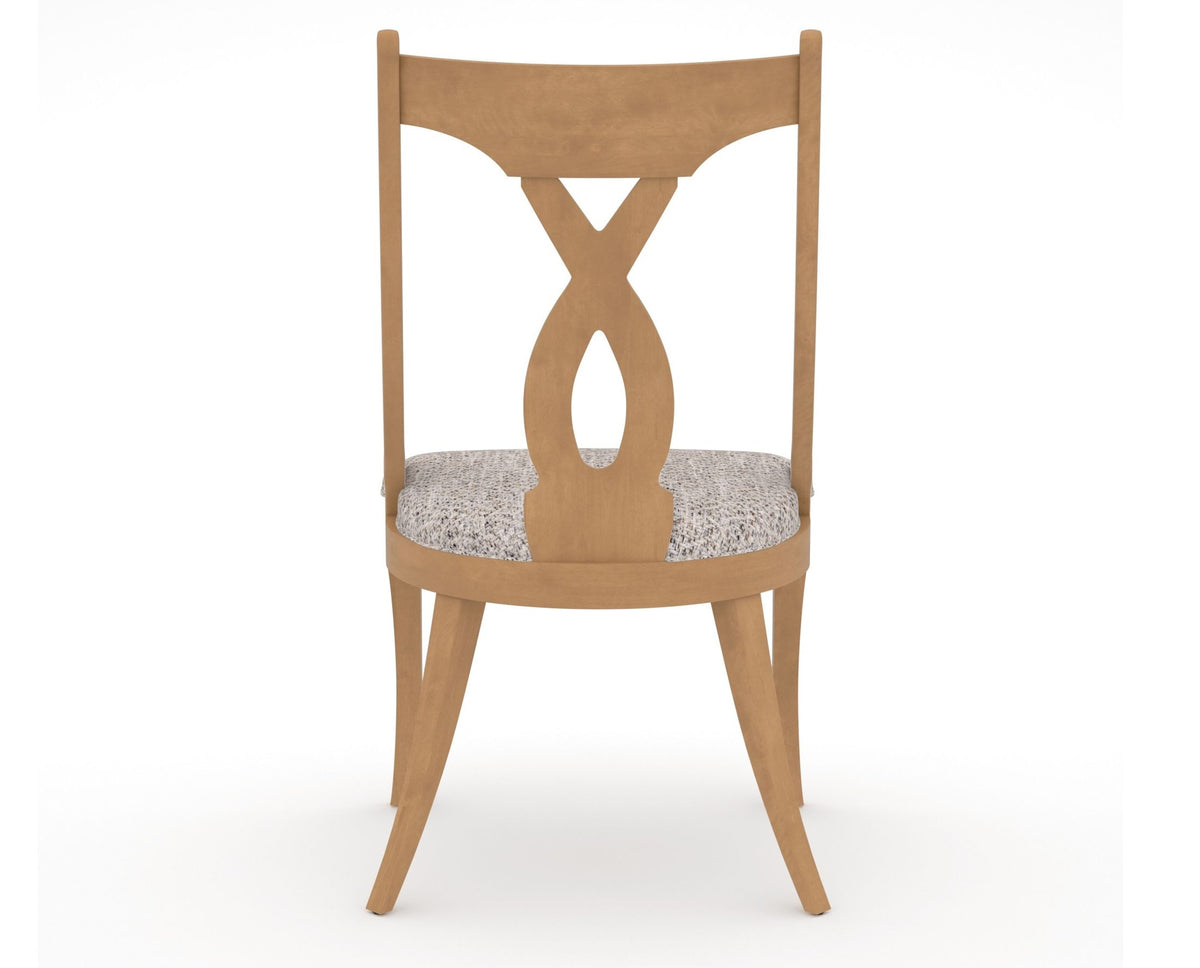 Canadel Upholstered Dining Chair 5160 in FP Crypton® and 20 Caramel Washed, back view