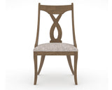 Canadel Upholstered Dining Chair 5160 in FP Crypton® and 25 Pecan Washed, front view