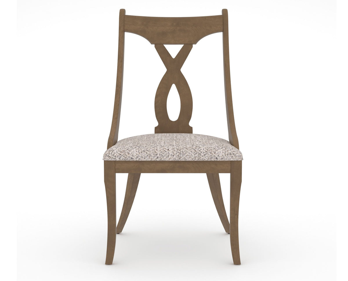Canadel Upholstered Dining Chair 5160 in FP Crypton® and 25 Pecan Washed, front view