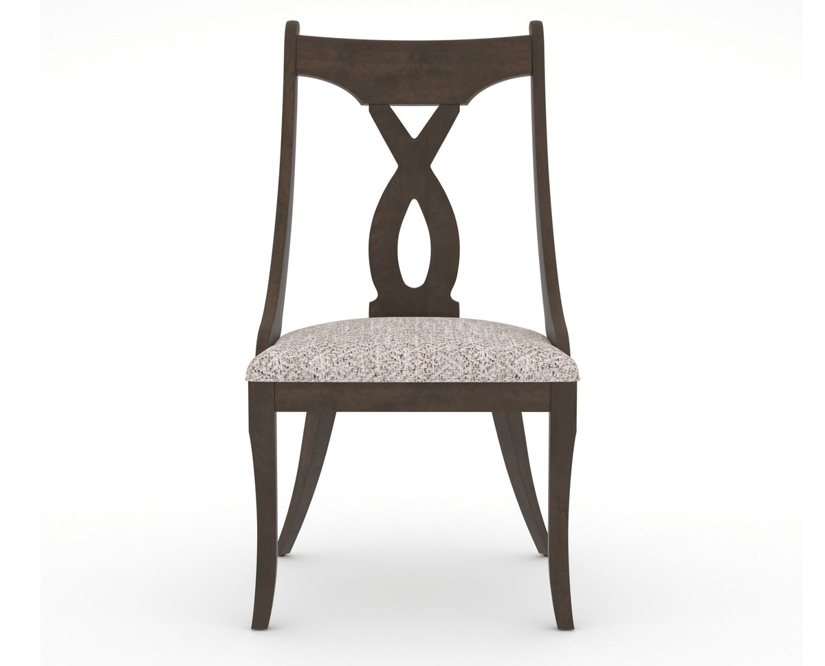 Canadel Upholstered Dining Chair 5160 in FP Crypton® and 29 Hazelnut Washed, front view