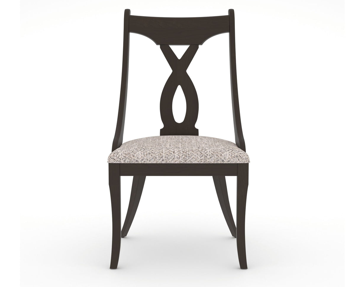 Canadel Upholstered Dining Chair 5160 in FP Crypton® and 59 Davy's Grey, front view