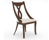 Canadel Upholstered Dining Chair 5160 in FT InsideOut® and 19 Cognac Washed, three-quarter view