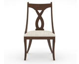 Canadel Upholstered Dining Chair 5160 in FT InsideOut® and 19 Cognac Washed, front view
