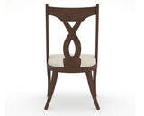 Canadel Upholstered Dining Chair 5160 in FT InsideOut® and 19 Cognac Washed, back view