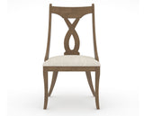Canadel Upholstered Dining Chair 5160 in FT InsideOut® and 25 Pecan Washed, front view