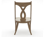 Canadel Upholstered Dining Chair 5160 in FT InsideOut® and 25 Pecan Washed, back view