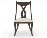 Canadel Upholstered Dining Chair 5160 in FT InsideOut® and 29 Hazelnut Washed, front view