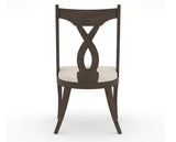Canadel Upholstered Dining Chair 5160 in FT InsideOut® and 29 Hazelnut Washed, back view