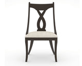 Canadel Upholstered Dining Chair 5160 in FT InsideOut® and 59 Davy's Grey, front view