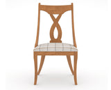 Canadel Upholstered Dining Chair 5160 in OZ Fabric and 01 Honey Washed, front view