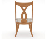Canadel Upholstered Dining Chair 5160 in OZ Fabric and 01 Honey Washed, back view