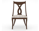 Canadel Upholstered Dining Chair 5160 in OZ Fabric and 19 Cognac Washed, front view