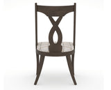 Canadel Upholstered Dining Chair 5160 in OZ Fabric and 29 Hazelnut Washed, back view
