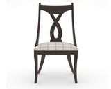 Canadel Upholstered Dining Chair 5160 in OZ Fabric and 59 Davy's Grey, front view