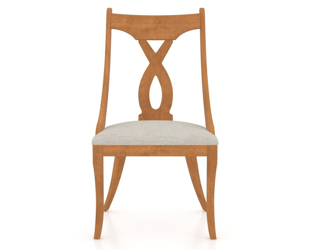 Canadel Upholstered Dining Chair 5160 in Honey Washed, front view