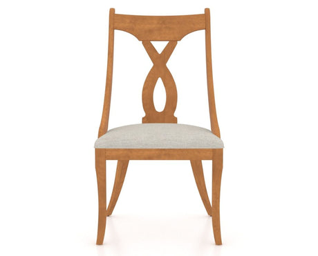 Canadel Upholstered Dining Chair 5160 in Honey Washed, front view