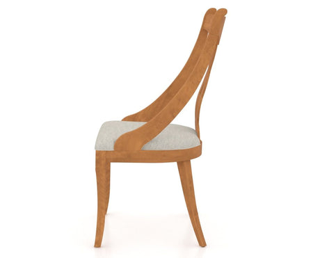 Canadel Upholstered Dining Chair 5160 in Honey Washed, side view