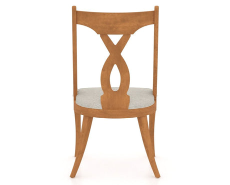 Canadel Upholstered Dining Chair 5160 in Honey Washed, back view