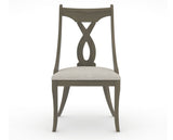 Canadel Upholstered Dining Chair 5160 in TB Fabric and 08 Shadow, front view