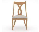 Canadel Upholstered Dining Chair 5160 in TB Fabric and 20 Caramel Washed, front view