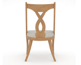 Canadel Upholstered Dining Chair 5160 in TB Fabric and 20 Caramel Washed, back view