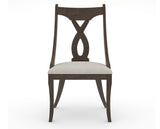 Canadel Upholstered Dining Chair 5160 in TB Fabric and 29 Hazelnut Washed, front view