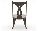 Canadel Upholstered Dining Chair 5160 in TB Fabric and 29 Hazelnut Washed, back view