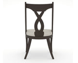 Canadel Upholstered Dining Chair 5160 in TB Fabric and 59 Davy's Grey, back view