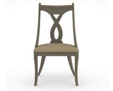 Canadel Upholstered Dining Chair 5160 in XY Faux Leather and 08 Shadow, front view