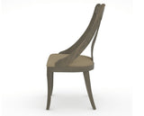 Canadel Upholstered Dining Chair 5160 in XY Faux Leather and 08 Shadow, side view