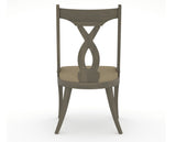 Canadel Upholstered Dining Chair 5160 in XY Faux Leather and 08 Shadow, back view