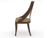 Canadel Upholstered Dining Chair 5160 in XY Faux Leather and 19 Cognac Washed, side view