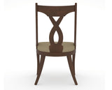 Canadel Upholstered Dining Chair 5160 in XY Faux Leather and 19 Cognac Washed, back view