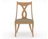 Canadel Upholstered Dining Chair 5160 in XY Faux Leather and 20 Caramel Washed, front view
