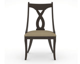 Canadel Upholstered Dining Chair 5160 in XY Faux Leather and 59 Davy's Grey, front view