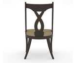 Canadel Upholstered Dining Chair 5160 in XY Faux Leather and 59 Davy's Grey, back view