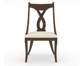 Canadel Upholstered Dining Chair 5160 in YJ Faux Leather and 19 Cognac Washed, front view