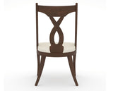 Canadel Upholstered Dining Chair 5160 in YJ Faux Leather and 19 Cognac Washed, back view