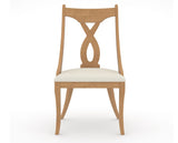 Canadel Upholstered Dining Chair 5160 in YJ Faux Leather and 20 Caramel Washed, front view