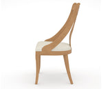 Canadel Upholstered Dining Chair 5160 in YJ Faux Leather and 20 Caramel Washed, side view