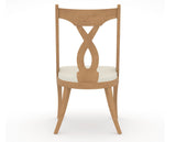 Canadel Upholstered Dining Chair 5160 in YJ Faux Leather and 20 Caramel Washed, back view