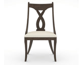 Canadel Upholstered Dining Chair 5160 in YJ Faux Leather and 29 Hazelnut Washed, front view