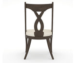 Canadel Upholstered Dining Chair 5160 in YJ Faux Leather and 29 Hazelnut Washed, back view