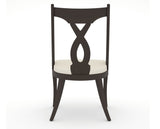 Canadel Upholstered Dining Chair 5160 in YJ Faux Leather and 59 Davy's Grey, back view