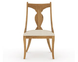 Canadel Champlain Upholstered Dining Chair 5161 in 6K Sunbrella® and 01 Honey Washed, front view