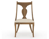 Canadel Champlain Upholstered Dining Chair 5161 in 6K Sunbrella® and 03 Oak Washed, front view