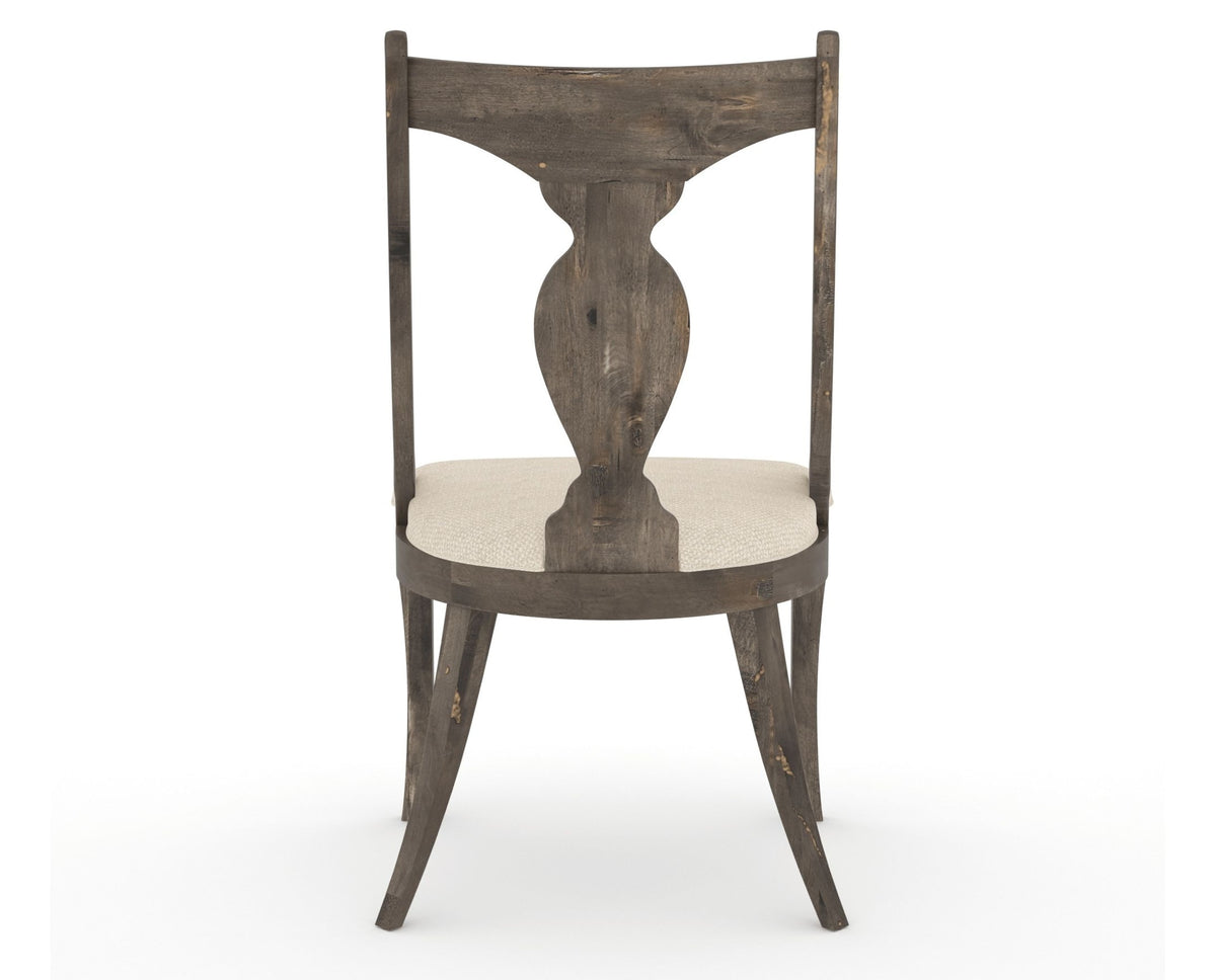 Canadel Champlain Upholstered Dining Chair 5161 in 6K Sunbrella® and 08 Shadow, back view