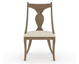 Canadel Champlain Upholstered Dining Chair 5161 in 6K Sunbrella® and 25 Pecan Washed, front view