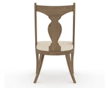 Canadel Champlain Upholstered Dining Chair 5161 in 6K Sunbrella® and 25 Pecan Washed, back view